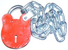 Radar Key Co. Padlock with Chain and Key
